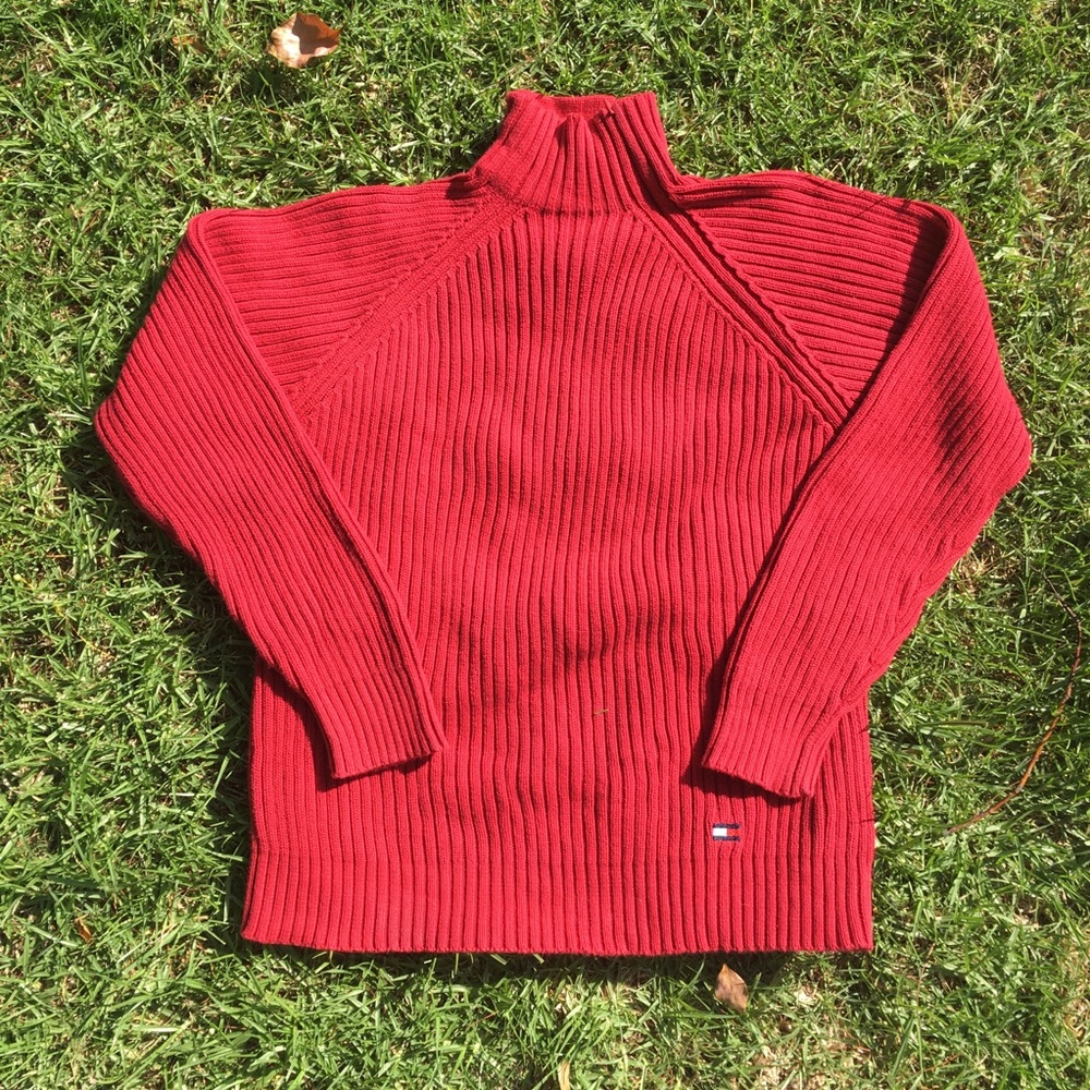 tommy hilfiger mock neck sweater